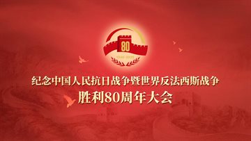 纪念中国人民抗日战争暨世界反法西斯战争胜利80周年大会海报